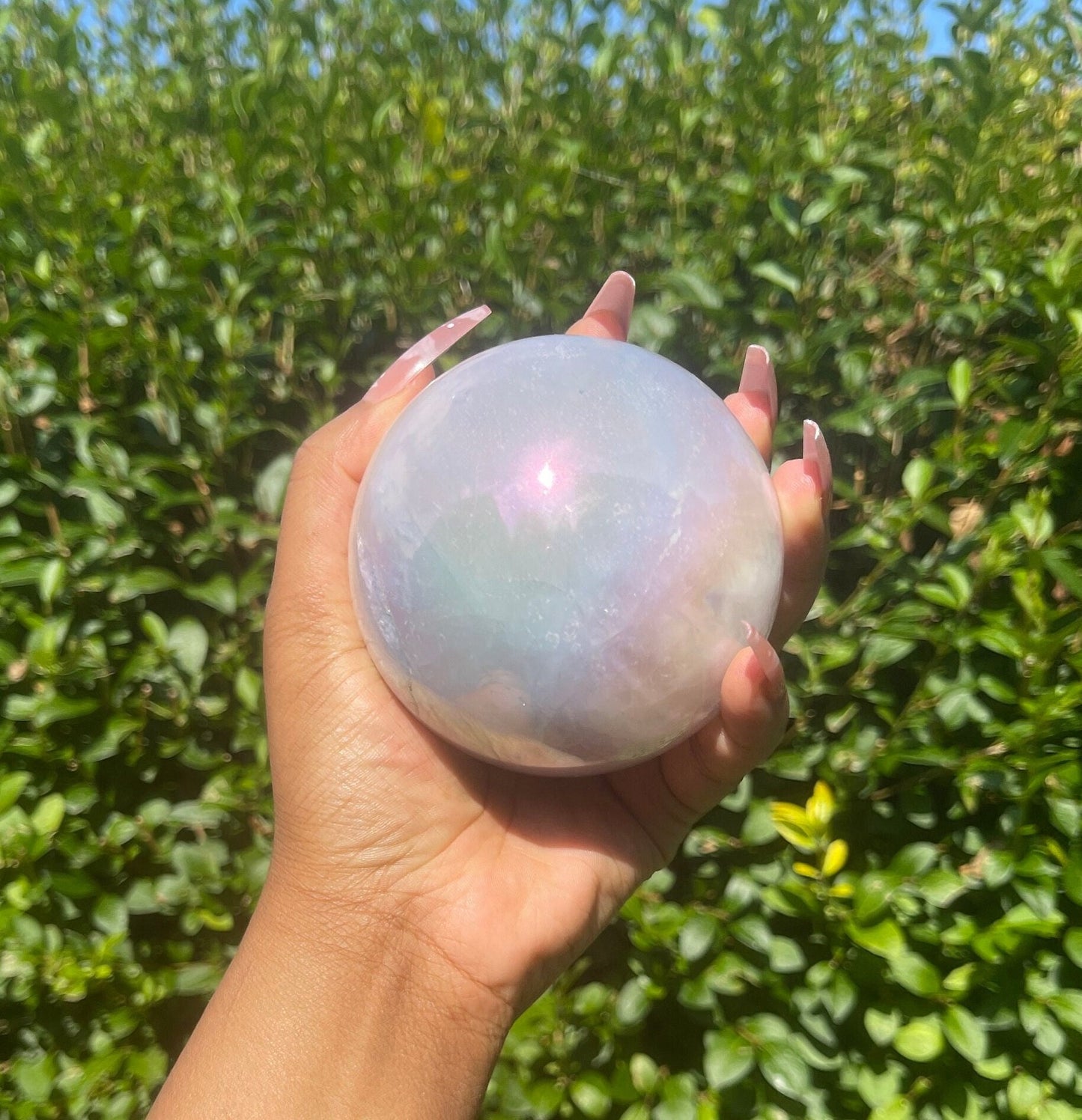 Aura Rose Quartz Sphere