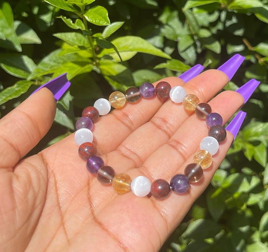 Pain Recovery Bracelet, Healing Crystals, Chronic Pain Relief, Crystal Gifts, Gemstone Bracelet, Get Well Soon Gift, Strength, Handmade Gift