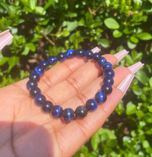 Dark Blue Tiger Eye Bracelet