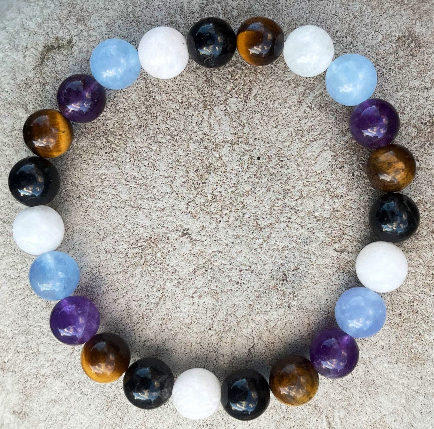 Safe Travel Bracelet, Travel Gifts, Crystals for Travel, Healing Crystals, Summer Jewelry, Beaded Chakra Bracelets, Protection Gift for Her