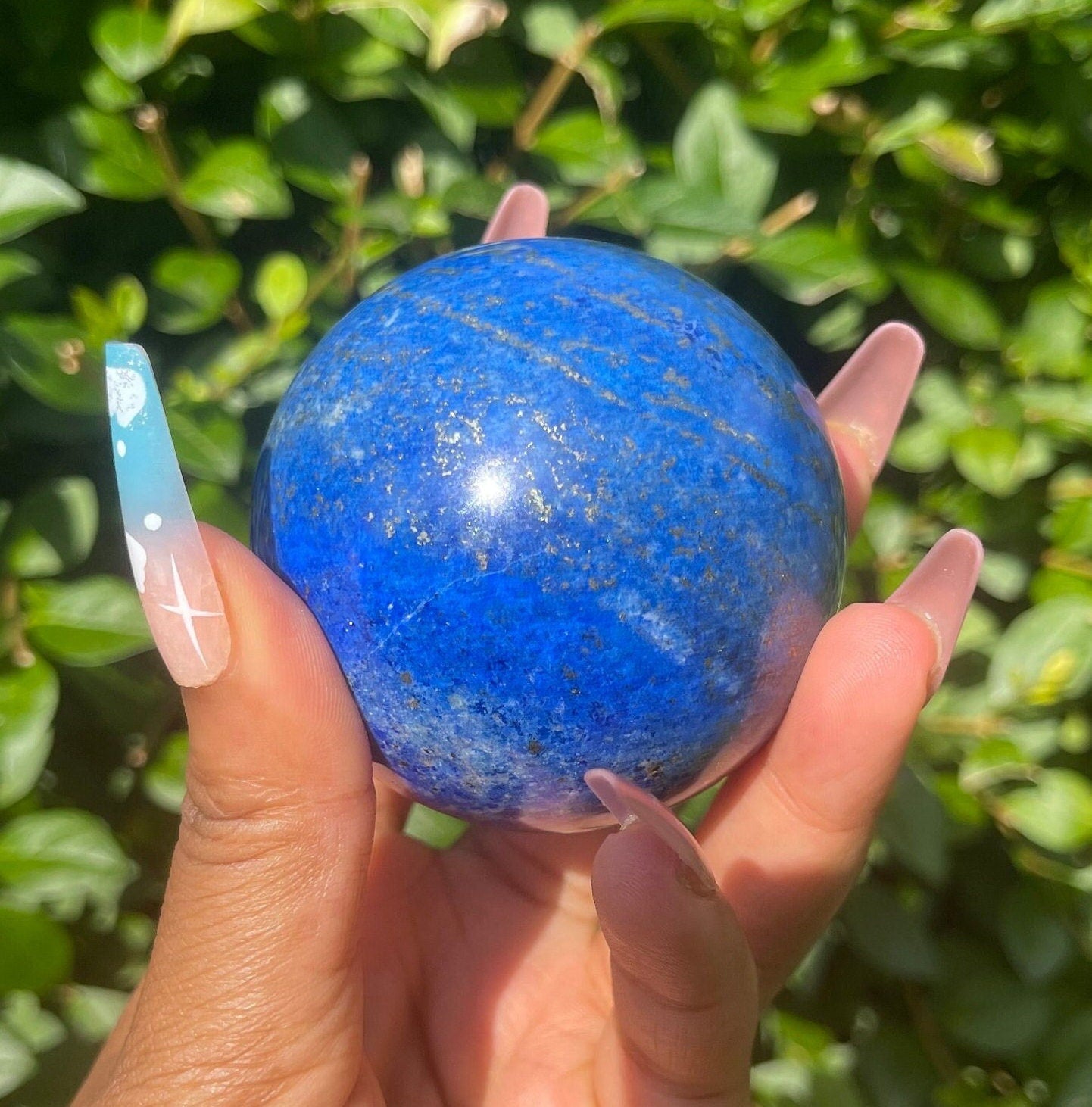 Lapis Lazuli Sphere, Crystal Sphere, Crystal Ball, Polished Blue Crystal, Chakra Healing Crystals, Crystal Gift, Home Decor, Natural Stones