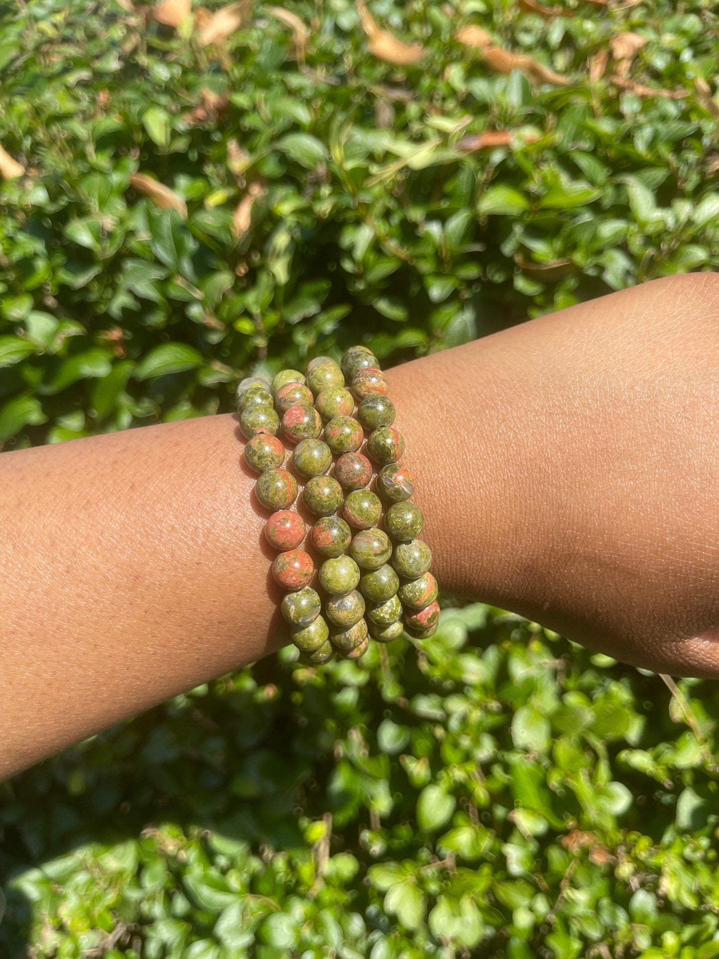 Unakite Bracelet, Healing Crystal, Gemstone Healing, Stretch Bracelet, Emotional Well Being, Balancing Energy Jewelry, Natural Chakra Stones