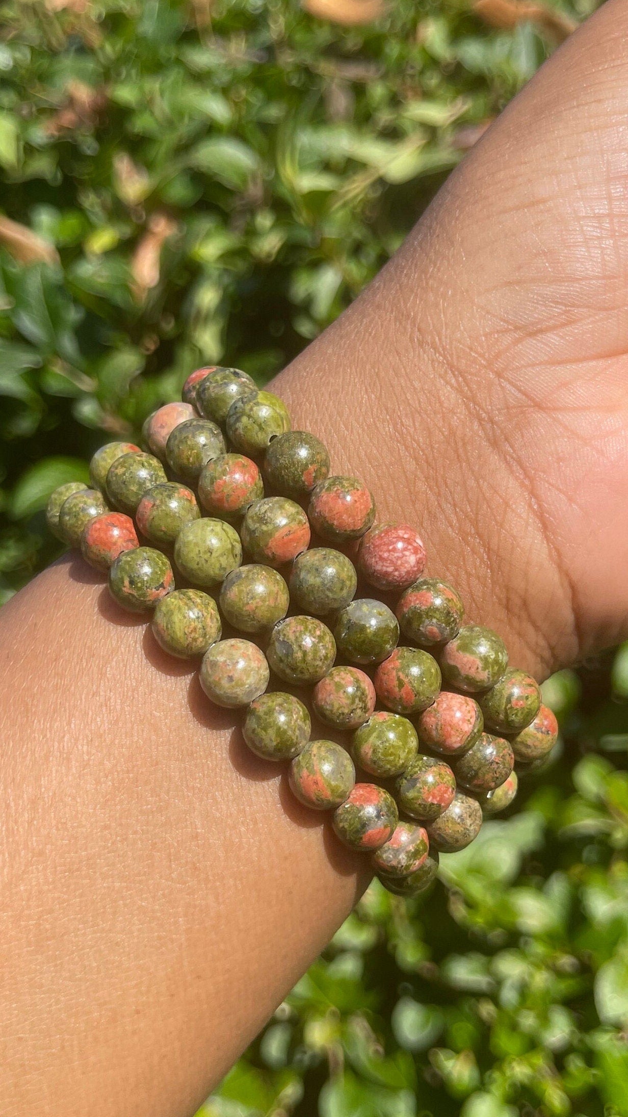 Unakite Bracelet, Healing Crystal, Gemstone Healing, Stretch Bracelet, Emotional Well Being, Balancing Energy Jewelry, Natural Chakra Stones