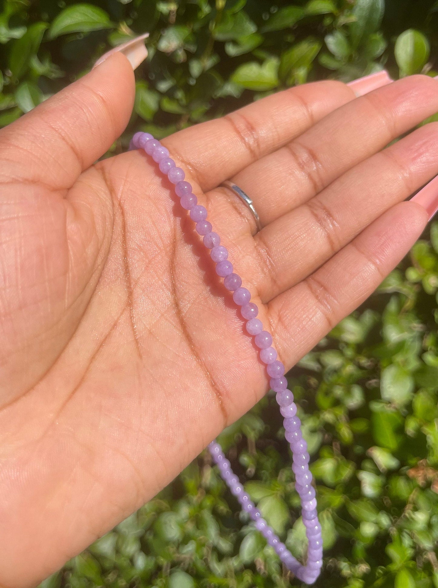 Purple Jade Necklace, Beaded Jewelry, Handmade Jewelry, Purple Necklace, Natural Healing Stones, Crystal Energy Jewelry, Chakra Balancing