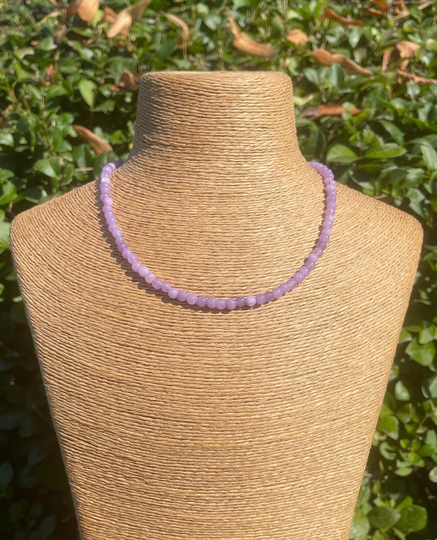 Purple Jade Necklace, Beaded Jewelry, Handmade Jewelry, Purple Necklace, Natural Healing Stones, Crystal Energy Jewelry, Chakra Balancing