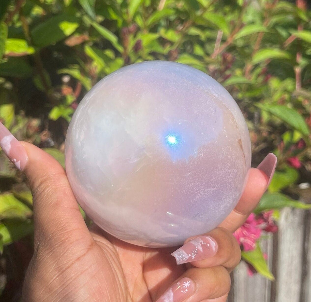 Aura Rose Quartz Sphere