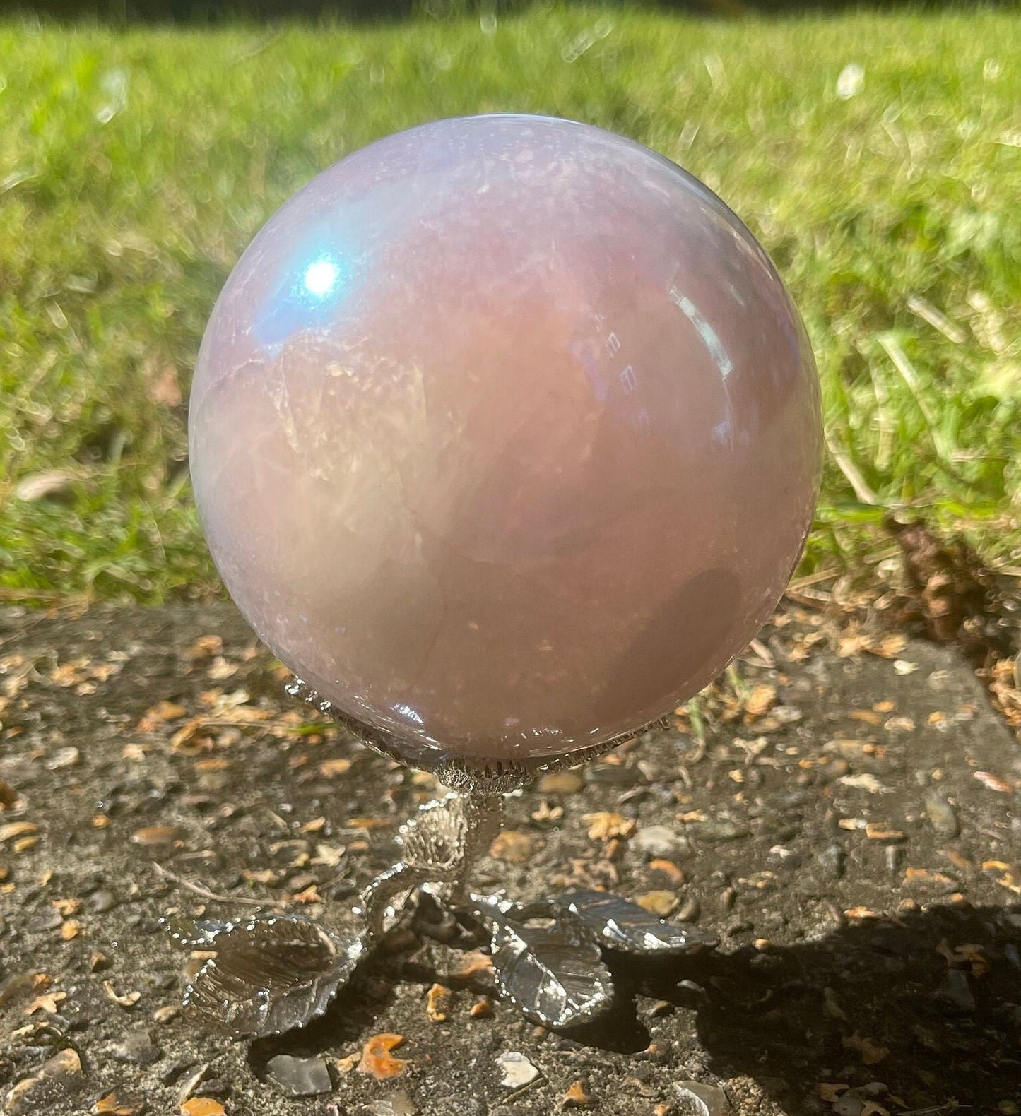 Aura Rose Quartz Sphere