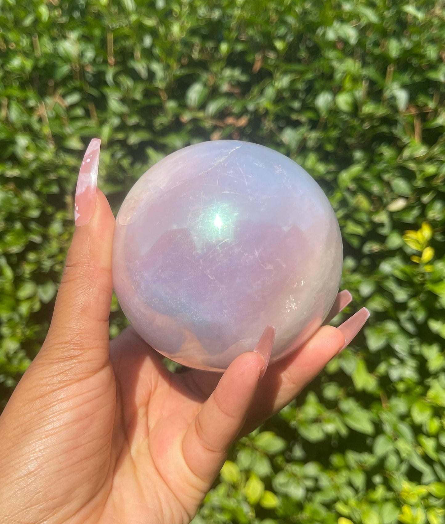 Aura Rose Quartz Sphere