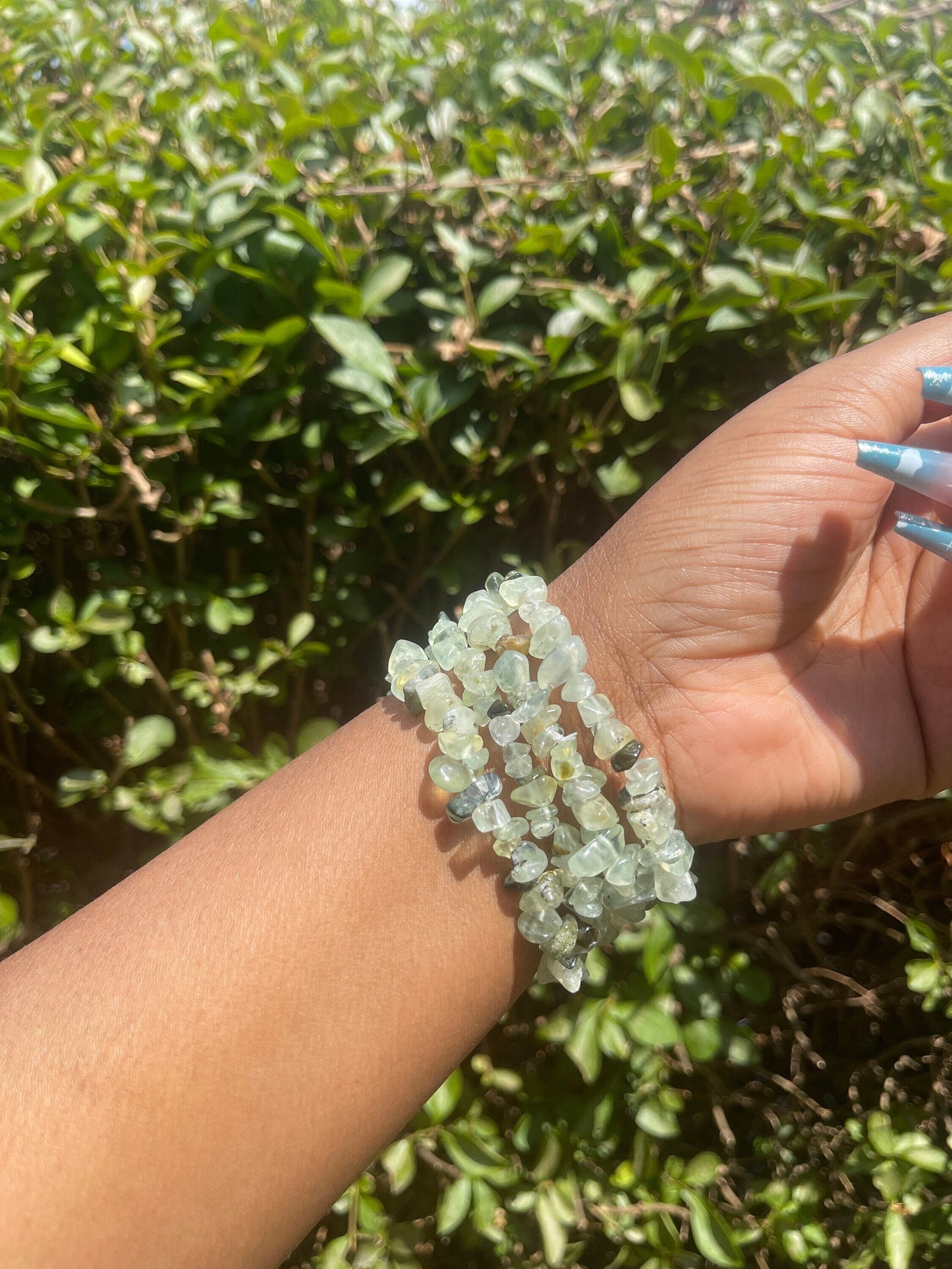 Prehnite Chip Bracelet