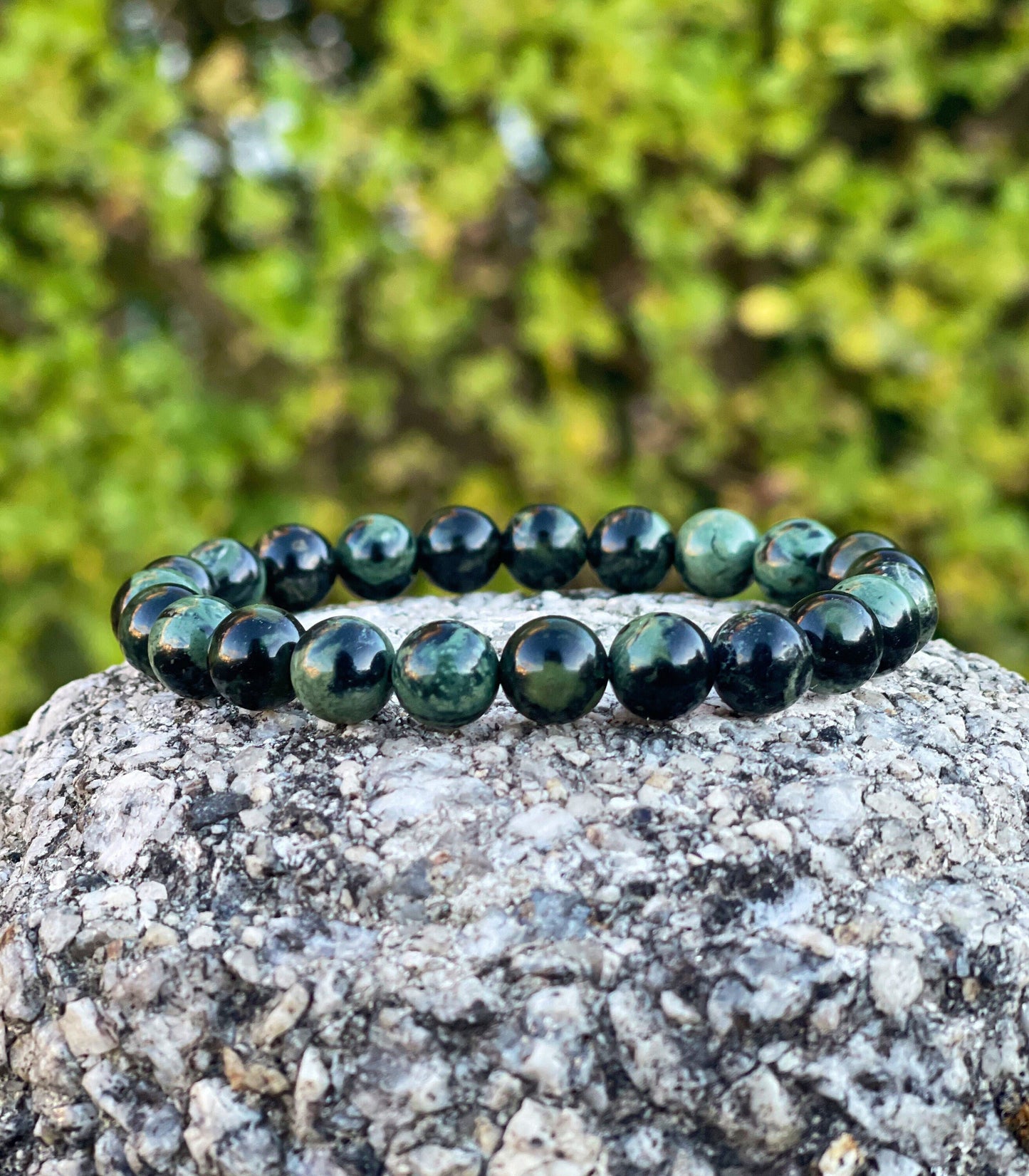 Kambaba Jasper Bracelet, Men Bracelets, Healing Crystals, Gemstone Bracelet, Gift for him, Crystal Bracelet, Grounding, Boyfriend Gift