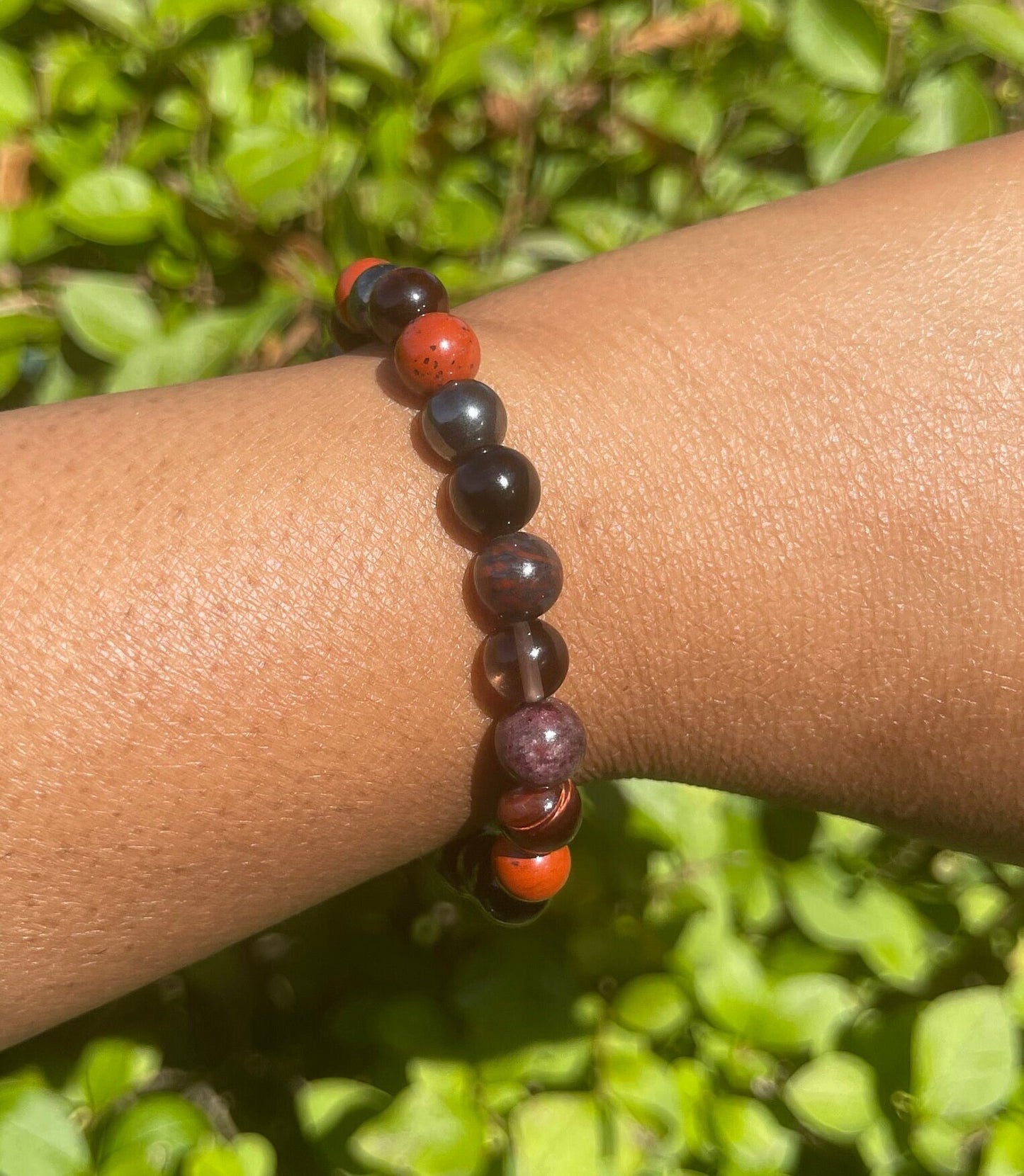 Root Chakra Bracelet, Healing Chakra Stones, Gemstones, Grounding Energy Jewellery, Handmade Beaded Bracelets, Natural Precious Stones