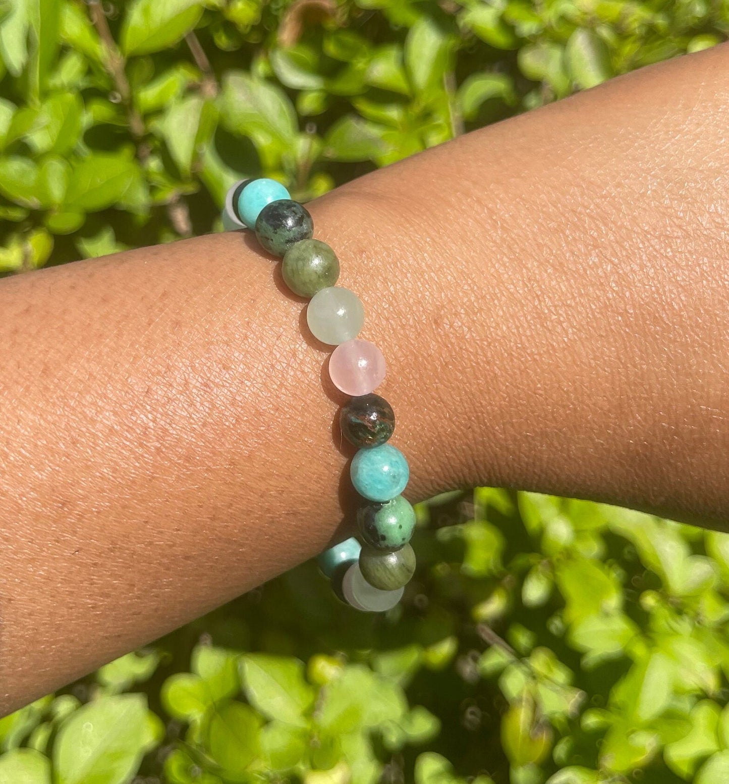 Heart Chakra Bracelet, Healing Crystals, Natural Gemstones, Green Jade, 8mm Beads Bracelet, Handmade Jewelry, Meditation Yoga Jewellery