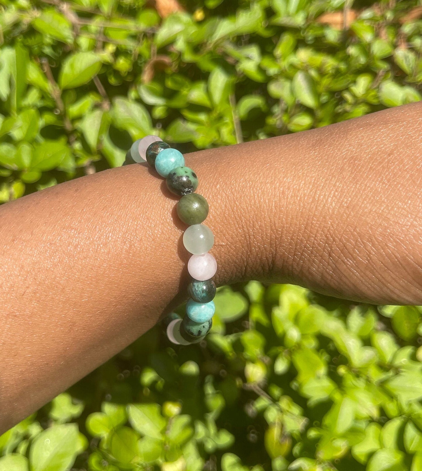 Heart Chakra Bracelet, Healing Crystals, Natural Gemstones, Green Jade, 8mm Beads Bracelet, Handmade Jewelry, Meditation Yoga Jewellery