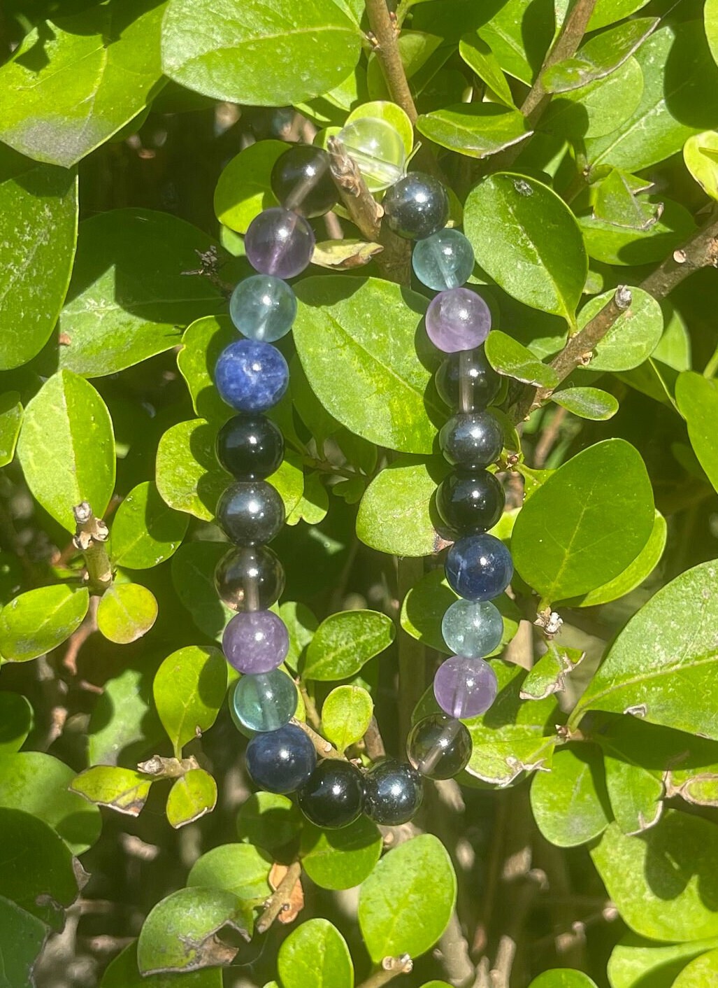 Mercury Retrograde Bracelet, Grounding Clarity Support, Gemstone Bracelet, Crystal Natural Beads, Calm and Soothing, Hematite, Amethyst