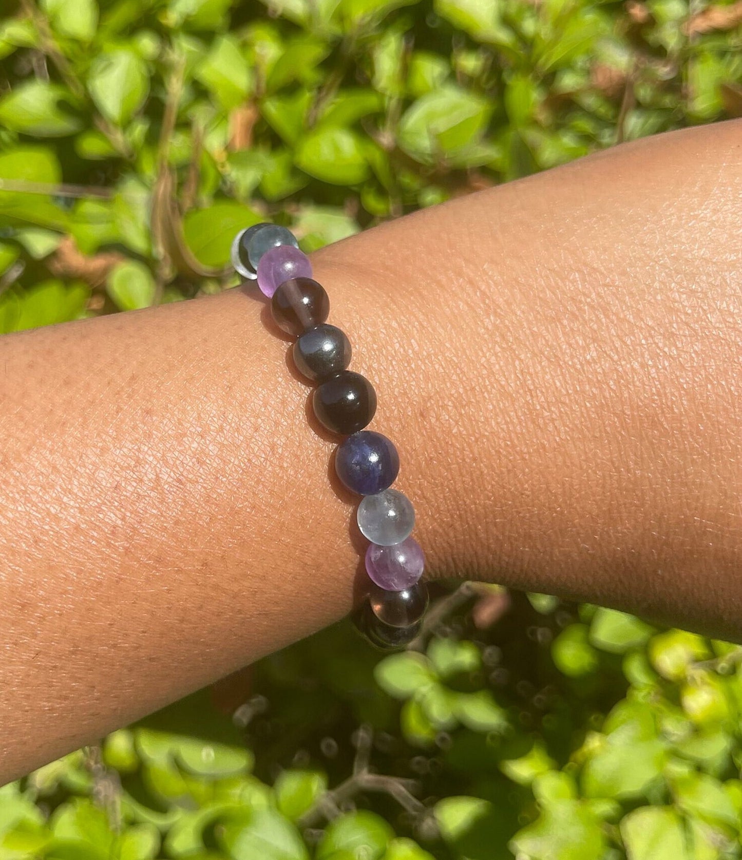 Mercury Retrograde Bracelet, Grounding Clarity Support, Gemstone Bracelet, Crystal Natural Beads, Calm and Soothing, Hematite, Amethyst