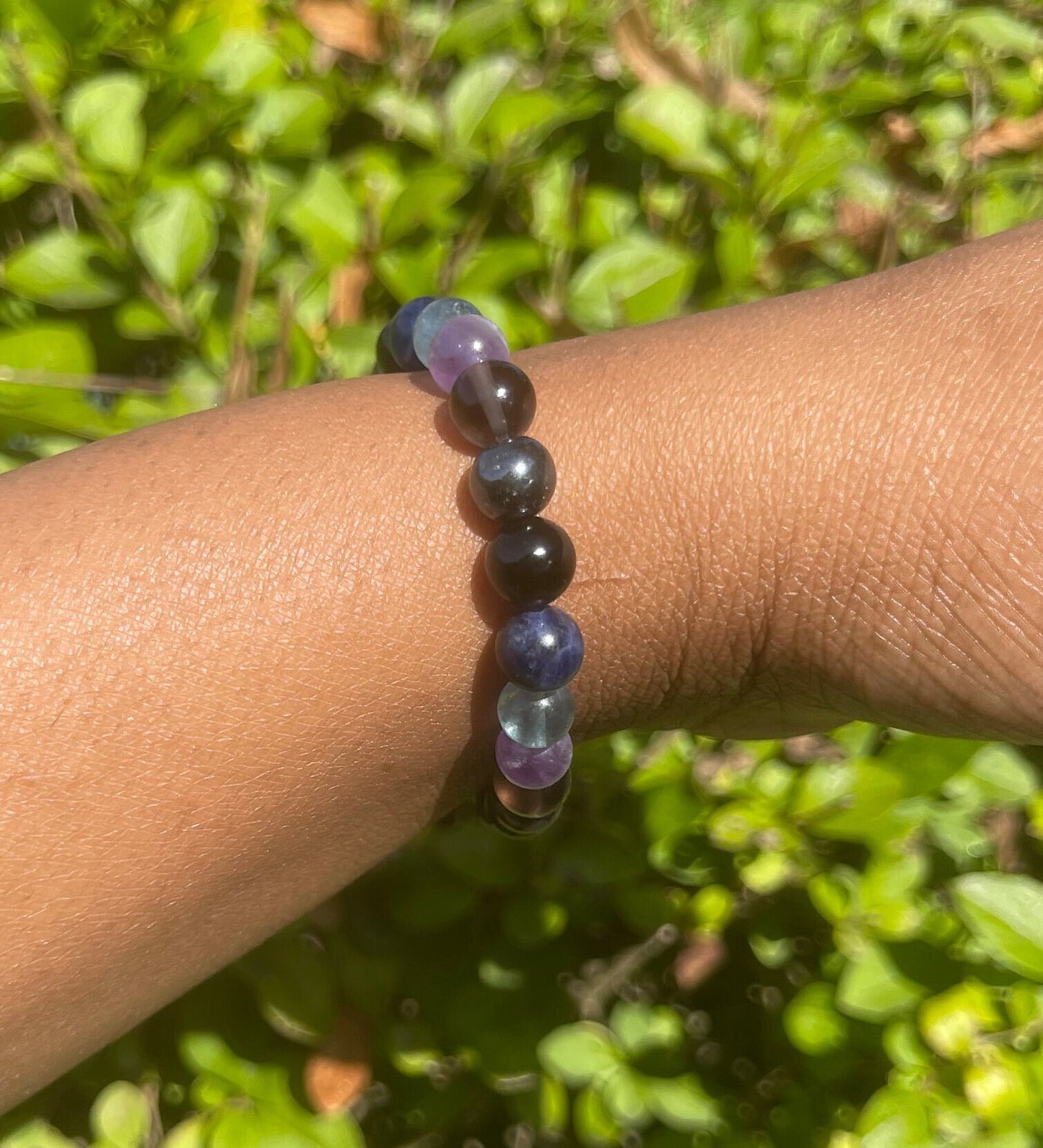 Mercury Retrograde Bracelet, Grounding Clarity Support, Gemstone Bracelet, Crystal Natural Beads, Calm and Soothing, Hematite, Amethyst