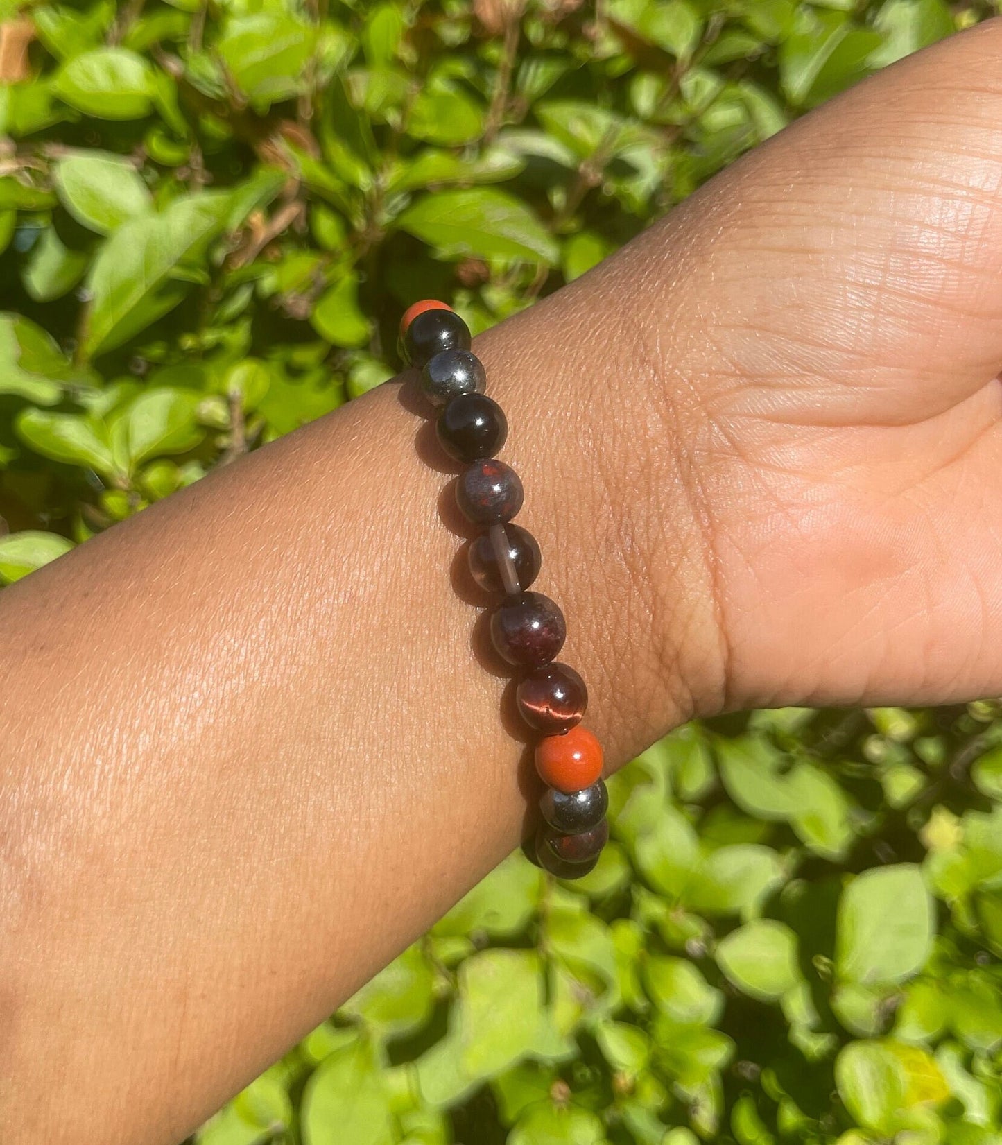 Root Chakra Bracelet, Healing Chakra Stones, Gemstones, Grounding Energy Jewellery, Handmade Beaded Bracelets, Natural Precious Stones