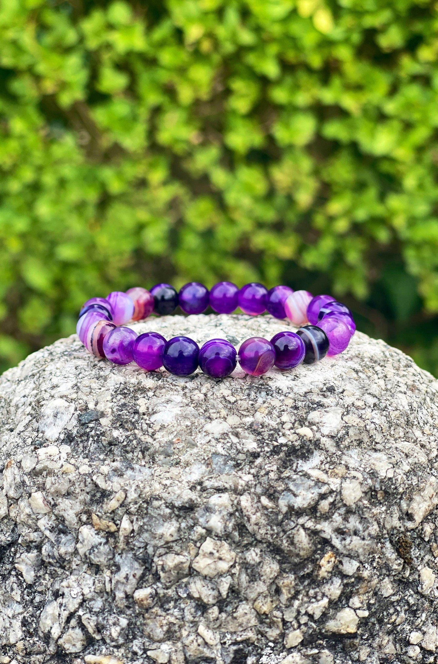 Purple Agate Bracelet, Healing Crystals, Crystal Bracelet, Gemstone Bracelet, Birthday Gift, Mum Gift, Gift for her, Friendship Bracelet