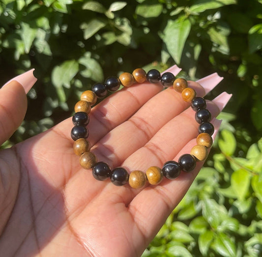 Black Tourmaline Palo Santo Bracelet