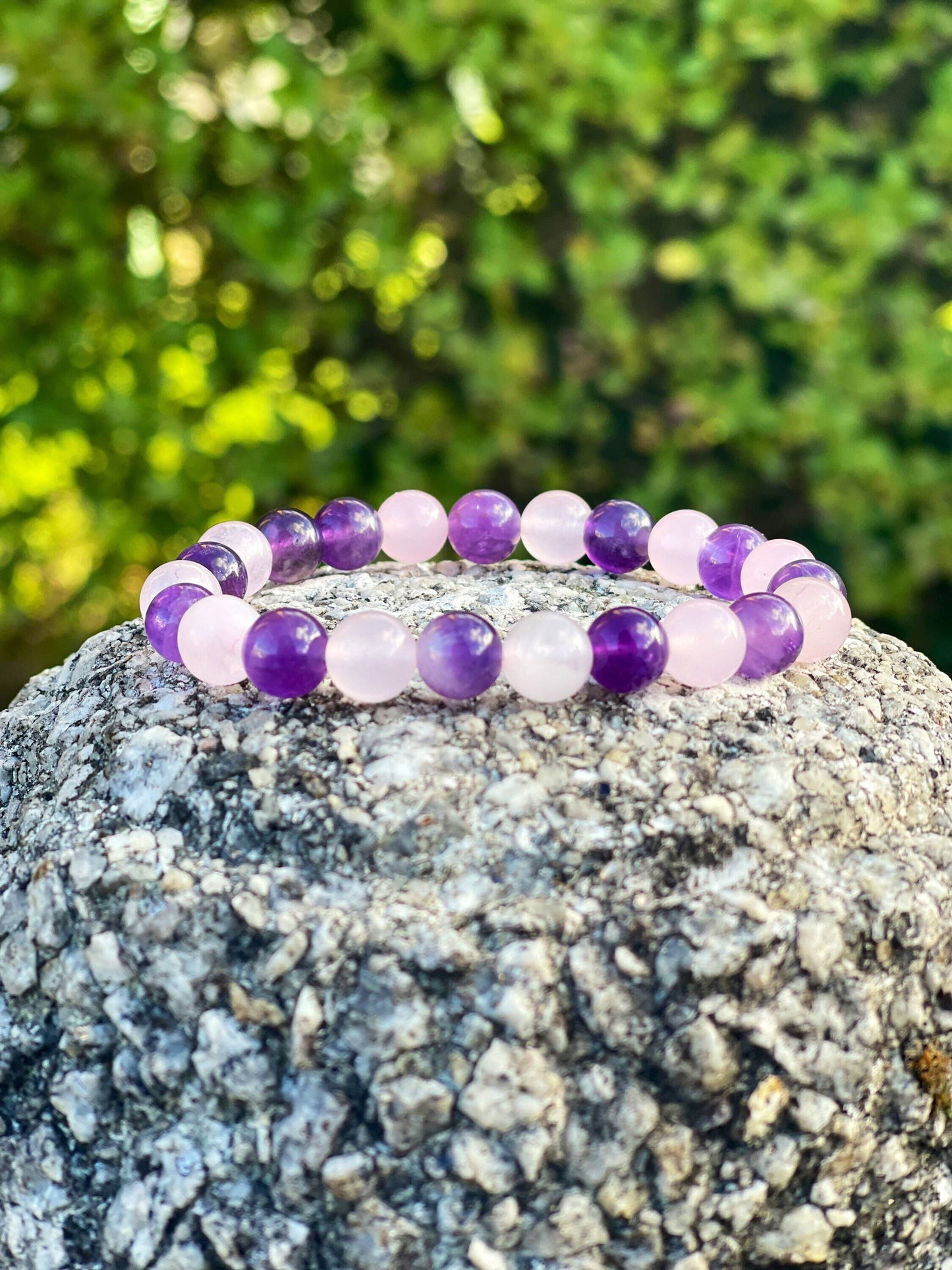 Amethyst Rose Quartz Bracelet