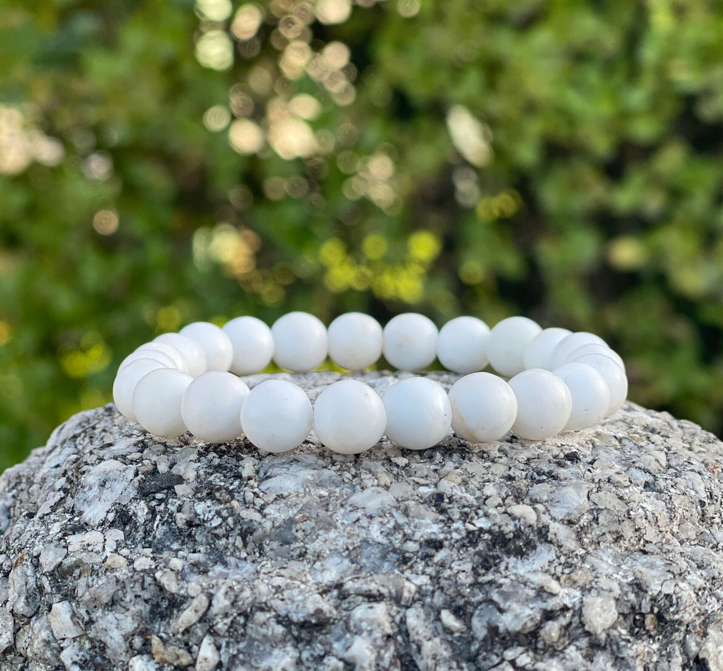 Malaysian Matte White Jade Bracelet, Gemstone Bracelet, Reiki Chakra Healing, Natural Matte Beads Bracelet,  Healing Crystals, Crystal Gifts