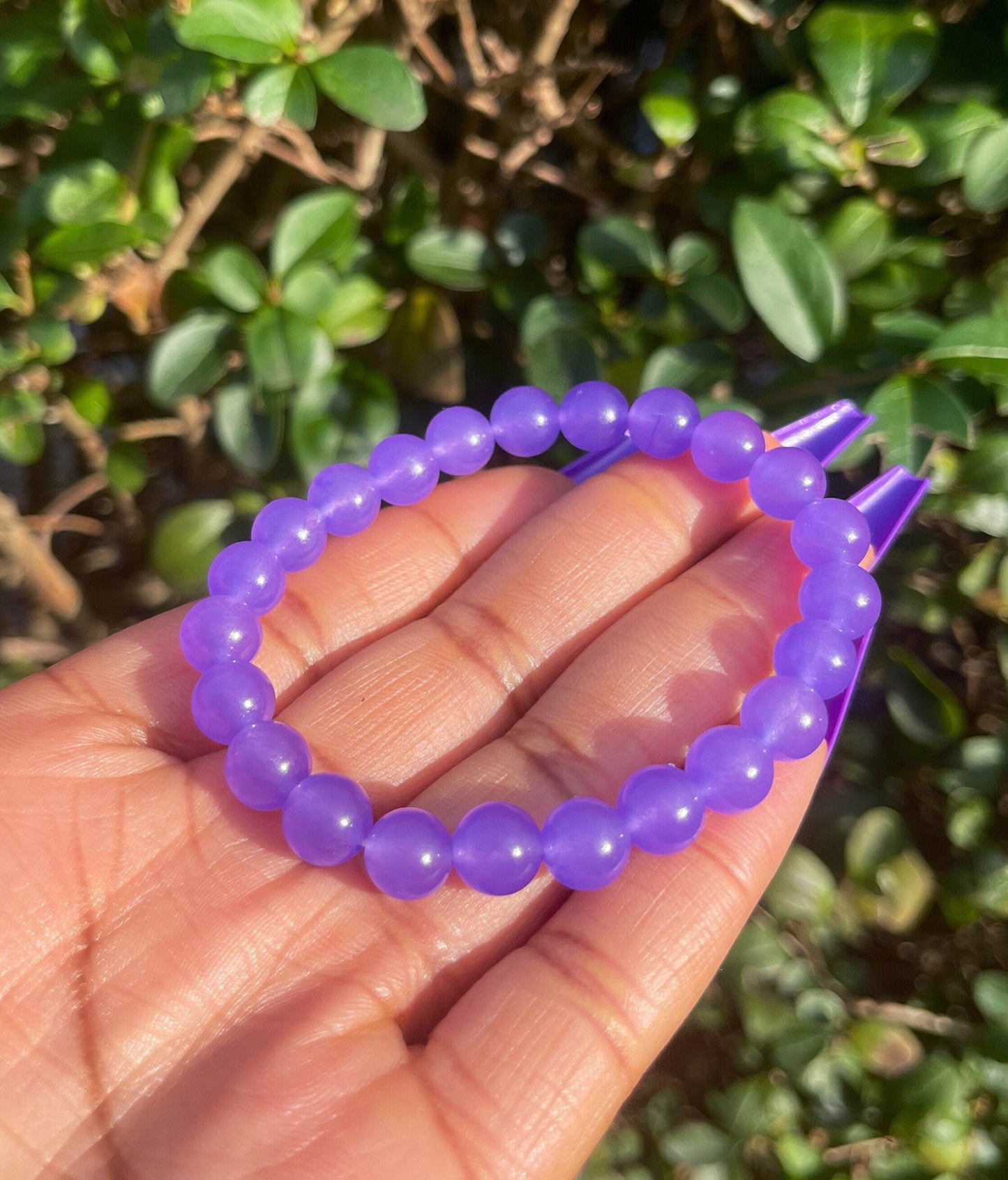 Dark Purple Chalcedony Bracelet