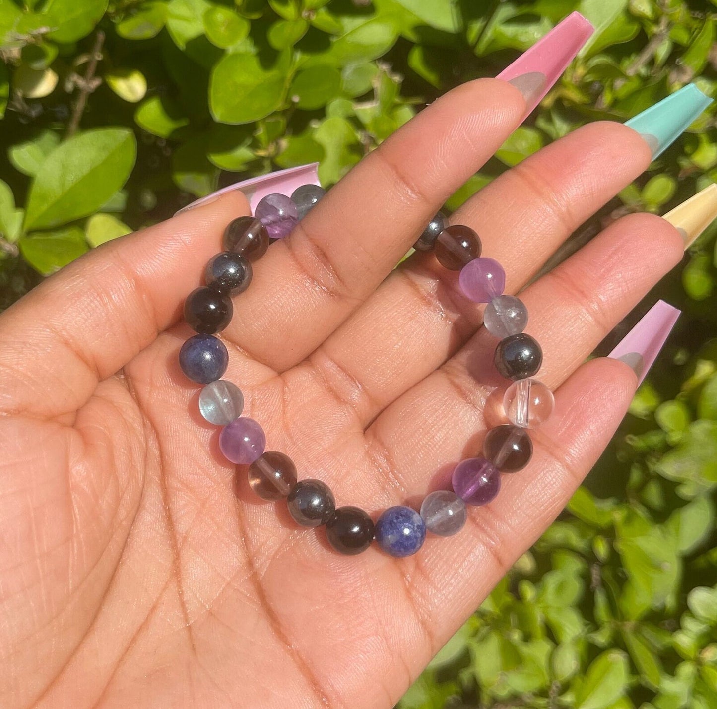 Mercury Retrograde Bracelet, Grounding Clarity Support, Gemstone Bracelet, Crystal Natural Beads, Calm and Soothing, Hematite, Amethyst