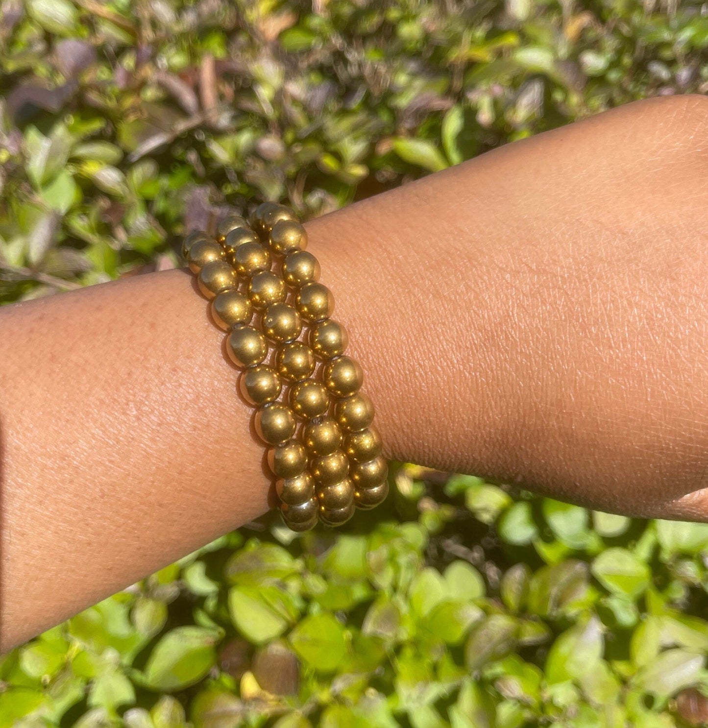 Deep Gold Hematite Bracelet