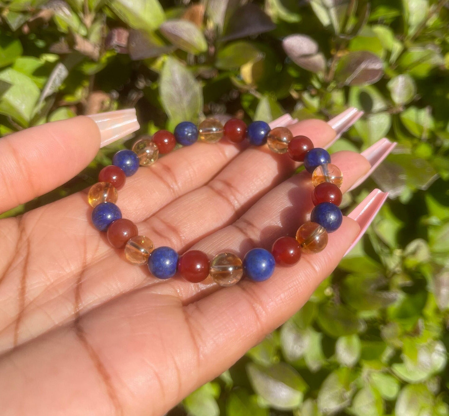 Self Confidence Bracelet, Healing Crystals, Chakra Bracelet, Gemstone Bracelet, Gift for him, Crystal Bracelet, Citrine, Carnelian, Lapis