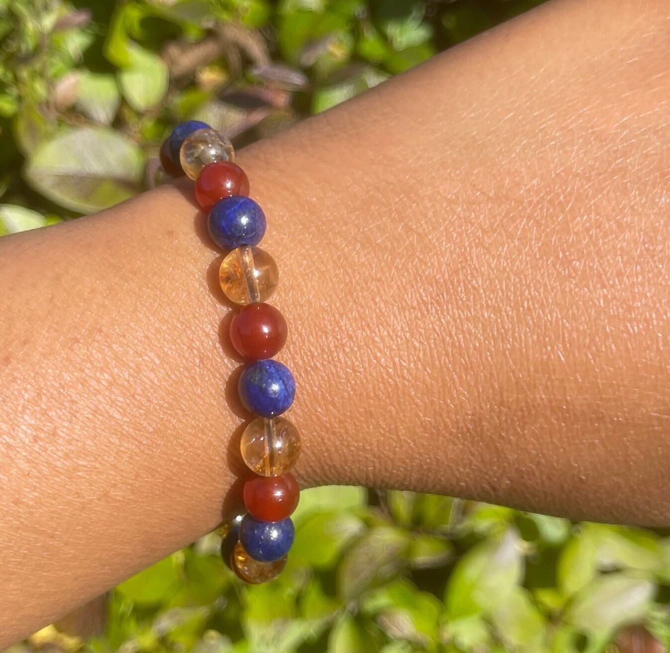 Self Confidence Bracelet, Healing Crystals, Chakra Bracelet, Gemstone Bracelet, Gift for him, Crystal Bracelet, Citrine, Carnelian, Lapis