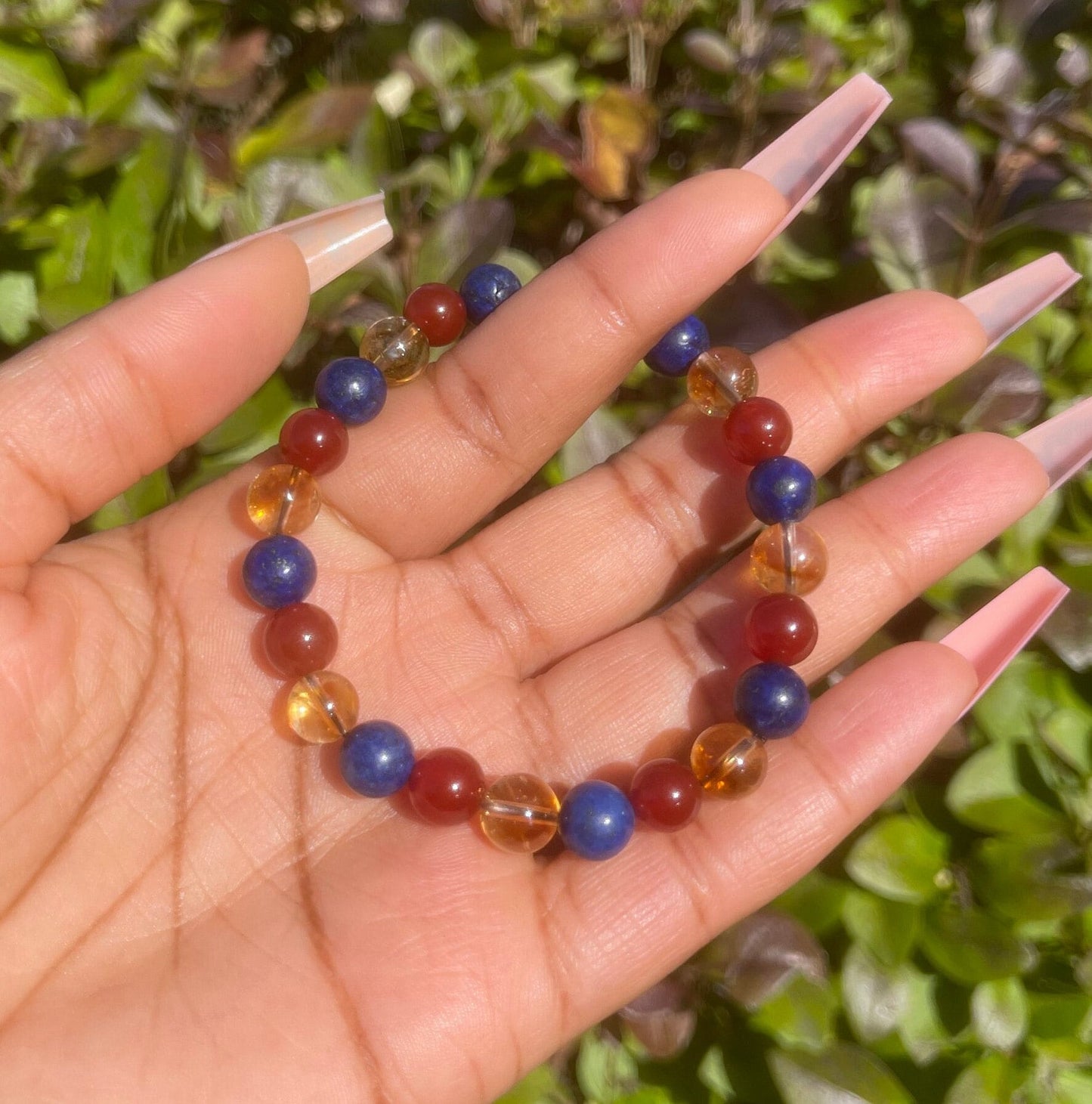 Self Confidence Bracelet, Healing Crystals, Chakra Bracelet, Gemstone Bracelet, Gift for him, Crystal Bracelet, Citrine, Carnelian, Lapis