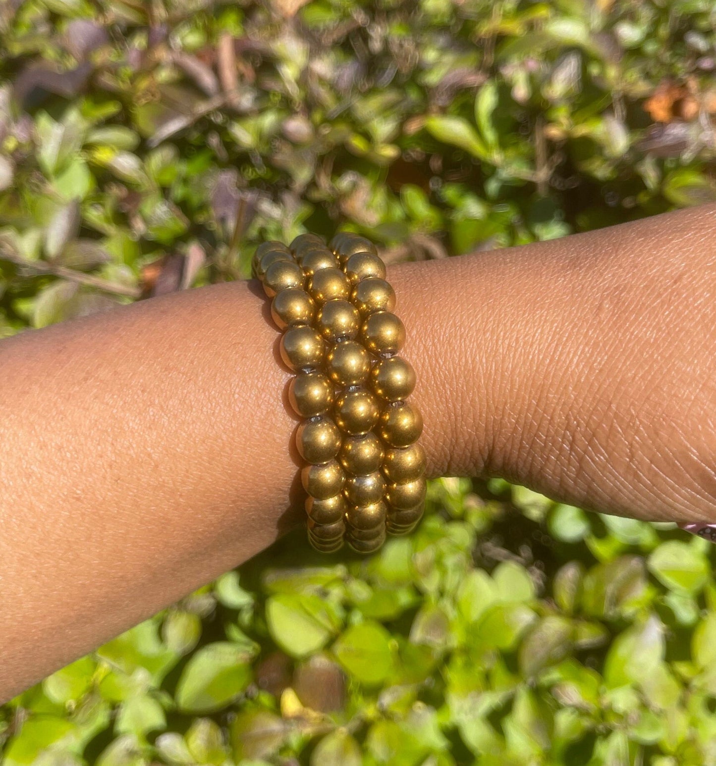 Deep Gold Hematite Bracelet