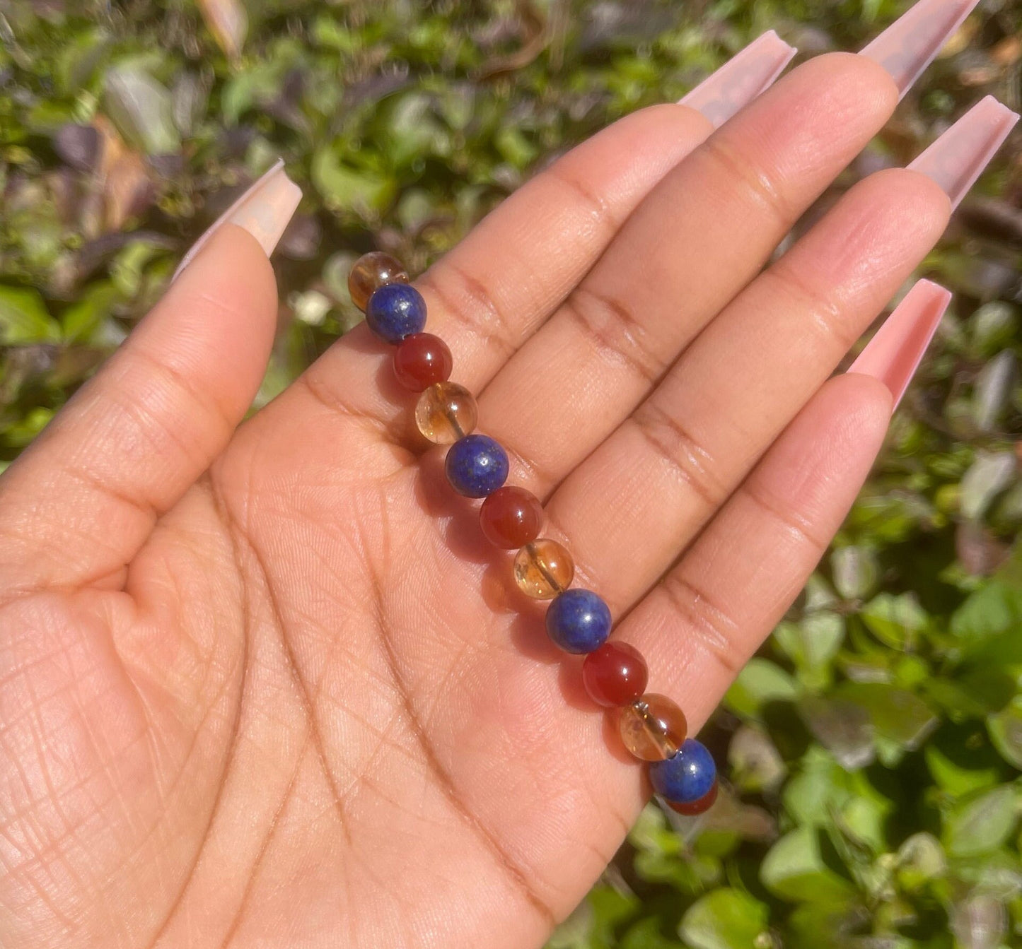 Self Confidence Bracelet, Healing Crystals, Chakra Bracelet, Gemstone Bracelet, Gift for him, Crystal Bracelet, Citrine, Carnelian, Lapis